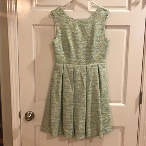 Seafoam green tweed dress